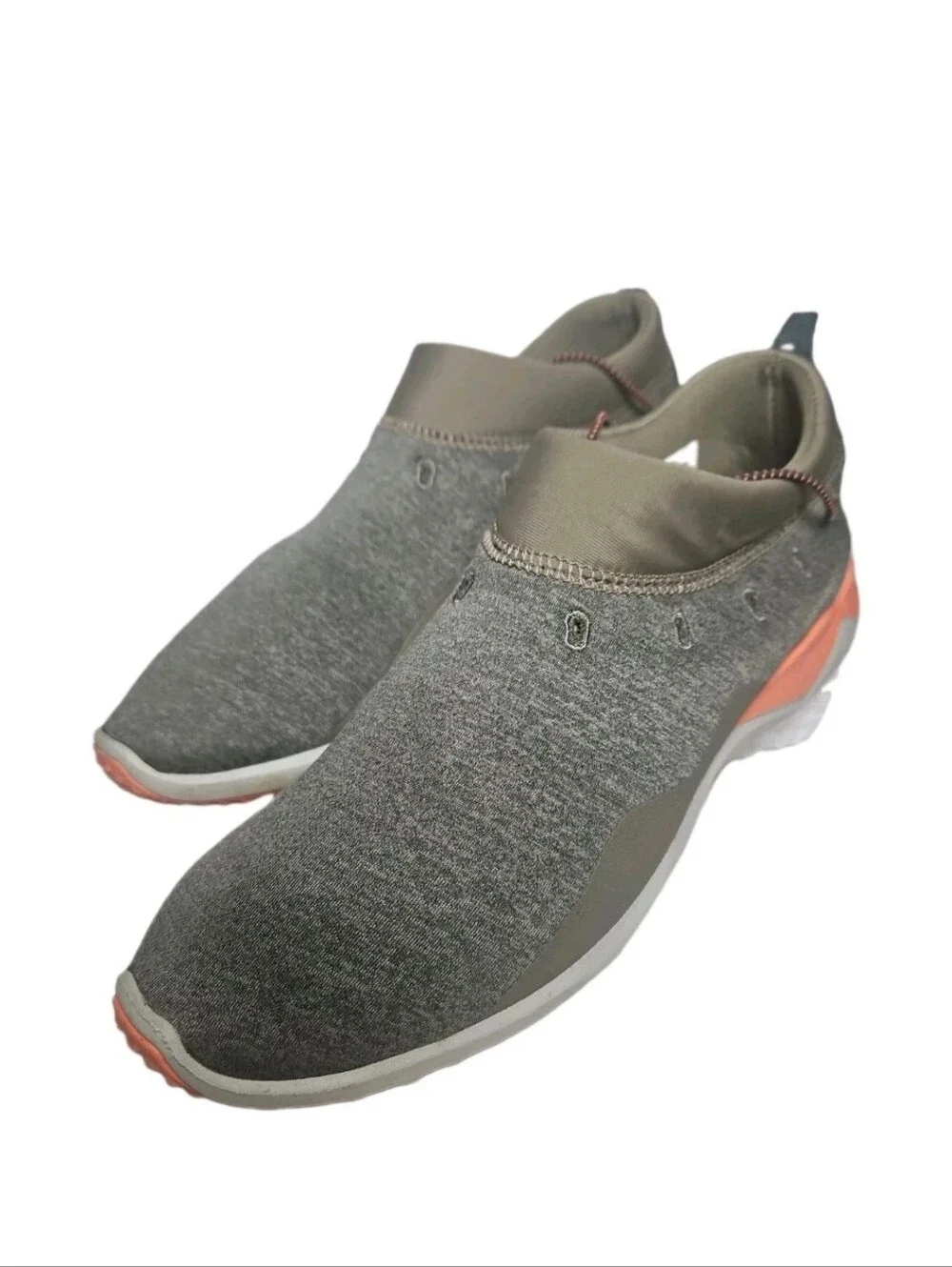 Merrell Cloud Moc Knit Slip-On Sneaker   Women 8.5 Gray/Orange Walk 515738[8A